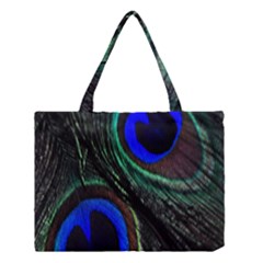 Peacock Feather Medium Tote Bag by Simbadda