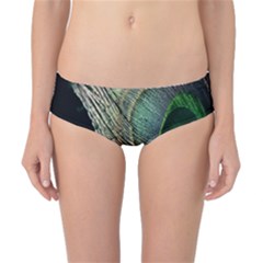 Feather Peacock Drops Green Classic Bikini Bottoms by Simbadda