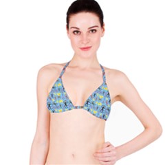 Cute Monkeys Seamless Pattern Bikini Top by Simbadda