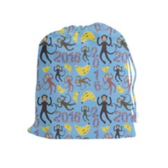 Cute Monkeys Seamless Pattern Drawstring Pouches (extra Large) by Simbadda