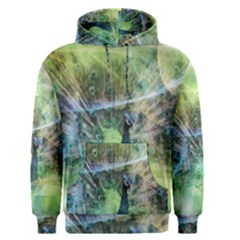 Digitally Painted Abstract Style Watercolour Painting Of A Peacock Men s Pullover Hoodie by Simbadda