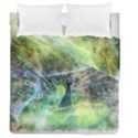 Digitally Painted Abstract Style Watercolour Painting Of A Peacock Duvet Cover Double Side (Queen Size) View1