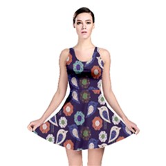 Cute Birds Pattern Reversible Skater Dress by Simbadda