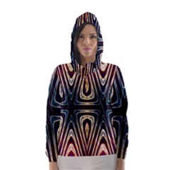 Colorful Seamless Vibrant Pattern Hooded Wind Breaker (women) by Simbadda