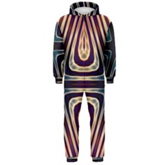 Colorful Seamless Vibrant Pattern Hooded Jumpsuit (men)  by Simbadda