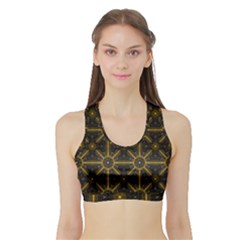 Seamless Symmetry Pattern Sports Bra With Border by Simbadda