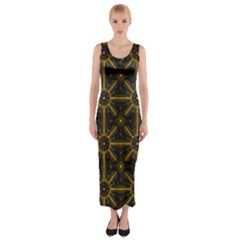 Seamless Symmetry Pattern Fitted Maxi Dress by Simbadda