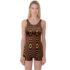 Vibrant Pattern One Piece Boyleg Swimsuit by Simbadda