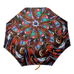 Abstract Chinese Inspired Background Folding Umbrellas by Simbadda