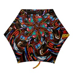 Abstract Chinese Inspired Background Mini Folding Umbrellas by Simbadda