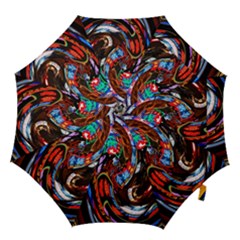 Abstract Chinese Inspired Background Hook Handle Umbrellas (medium) by Simbadda