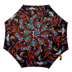 Abstract Chinese Inspired Background Hook Handle Umbrellas (small) by Simbadda