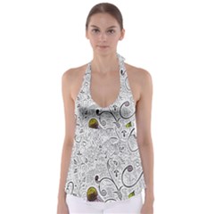 Abstract Pattern Babydoll Tankini Top by Simbadda