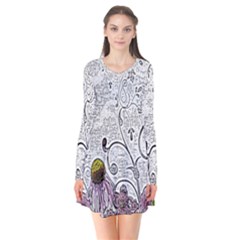 Abstract Pattern Flare Dress