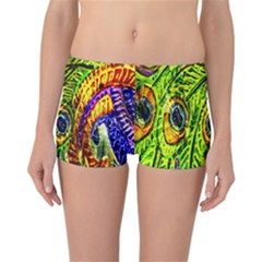 Glass Tile Peacock Feathers Reversible Bikini Bottoms by Simbadda