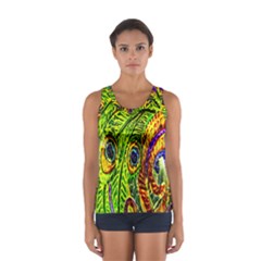 Glass Tile Peacock Feathers Women s Sport Tank Top  by Simbadda