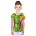 Glass Tile Peacock Feathers Kids  One Piece Tee View1