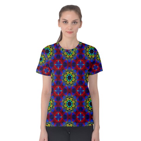 Abstract Pattern Wallpaper Women s Cotton Tee by Simbadda