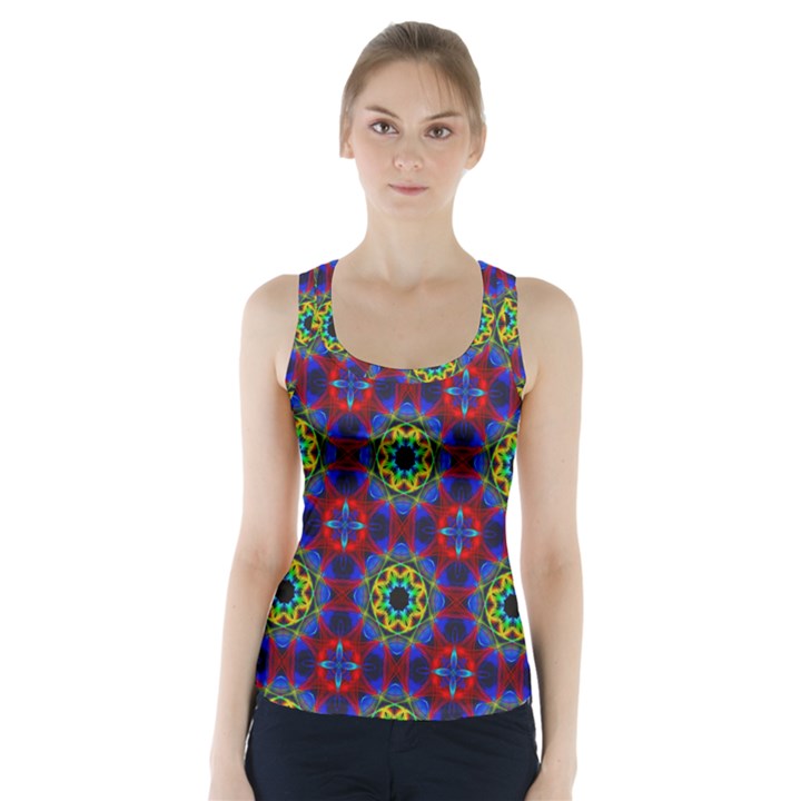 Abstract Pattern Wallpaper Racer Back Sports Top