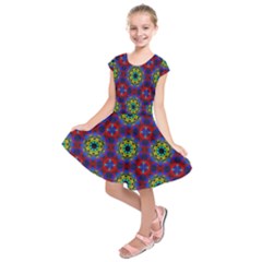 Abstract Pattern Wallpaper Kids  Short Sleeve Dress