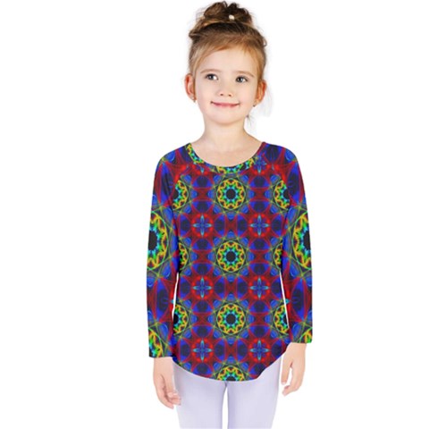 Abstract Pattern Wallpaper Kids  Long Sleeve Tee by Simbadda