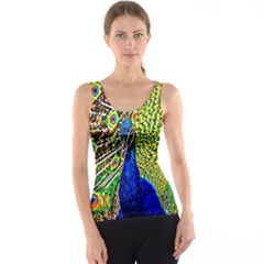 Graphic Painting Of A Peacock Tank Top by Simbadda