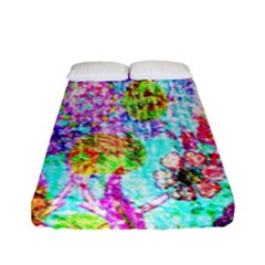 Bright Rainbow Background Fitted Sheet (full/ Double Size)