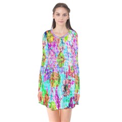 Bright Rainbow Background Flare Dress