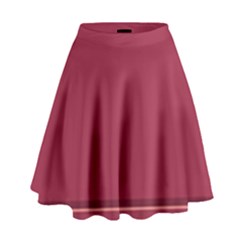 Heart Pattern Background In Dark Pink High Waist Skirt by Simbadda