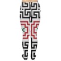 Vintage Style Seamless Black White And Red Tile Pattern Wallpaper Background Women s Tights View2