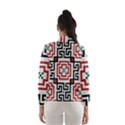 Vintage Style Seamless Black White And Red Tile Pattern Wallpaper Background Wind Breaker (Women) View2