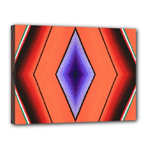 Diamond Shape Lines & Pattern Canvas 16  X 12  by Simbadda