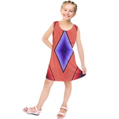 Diamond Shape Lines & Pattern Kids  Tunic Dress