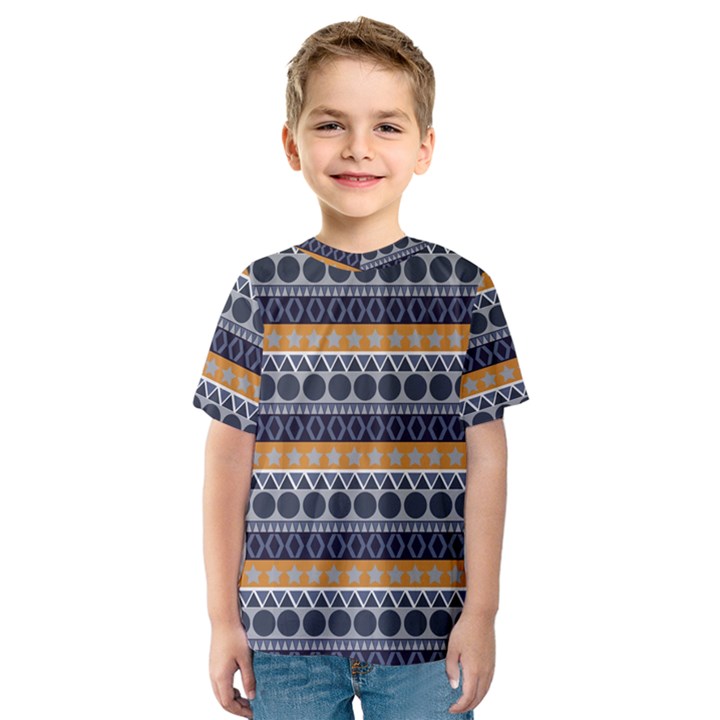 Abstract Elegant Background Pattern Kids  Sport Mesh Tee