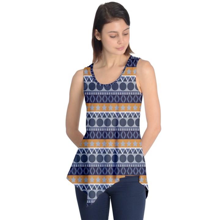 Abstract Elegant Background Pattern Sleeveless Tunic