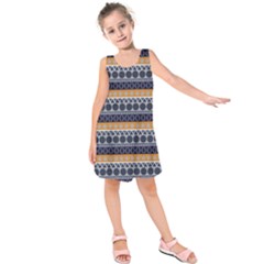 Abstract Elegant Background Pattern Kids  Sleeveless Dress