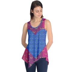 Butterfly Heart Pattern Sleeveless Tunic