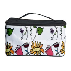 Handmade Pattern With Crazy Flowers Cosmetic Storage Case