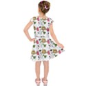 Handmade Pattern With Crazy Flowers Kids  Short Sleeve Dress View2