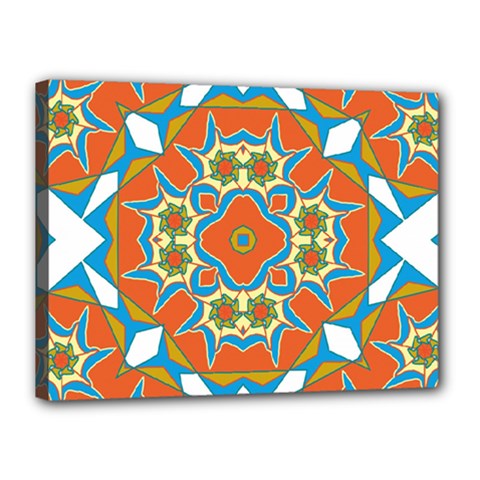 Digital Computer Graphic Geometric Kaleidoscope Canvas 16  X 12 