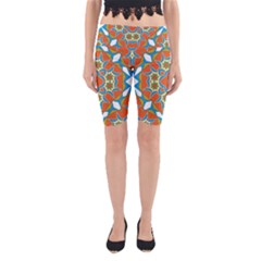 Digital Computer Graphic Geometric Kaleidoscope Yoga Cropped Leggings