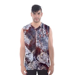 Wooden Hot Ashes Pattern Men s Basketball Tank Top by Simbadda