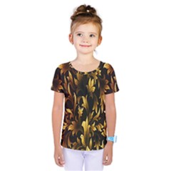 Loral Vintage Pattern Background Kids  One Piece Tee