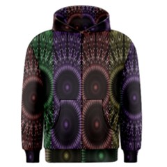 Digital Colored Ornament Computer Graphic Men s Zipper Hoodie by Simbadda