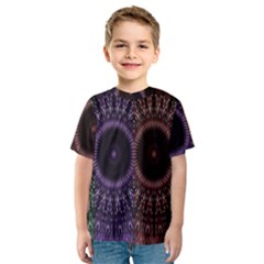 Digital Colored Ornament Computer Graphic Kids  Sport Mesh Tee