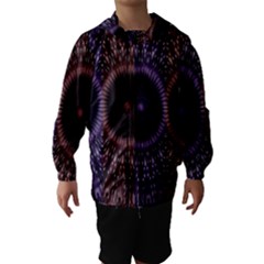 Digital Colored Ornament Computer Graphic Hooded Wind Breaker (kids)