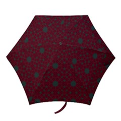 Blue Hot Pink Pattern With Woody Circles Mini Folding Umbrellas by Simbadda