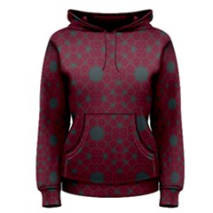 Blue Hot Pink Pattern With Woody Circles Women s Pullover Hoodie by Simbadda