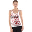 Red Vintage Floral Flowers Decorative Pattern Tank Top View1