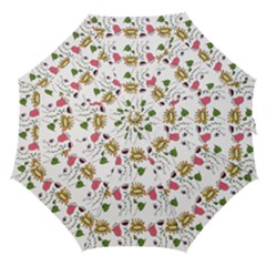 Handmade Pattern With Crazy Flowers Straight Umbrellas by Simbadda